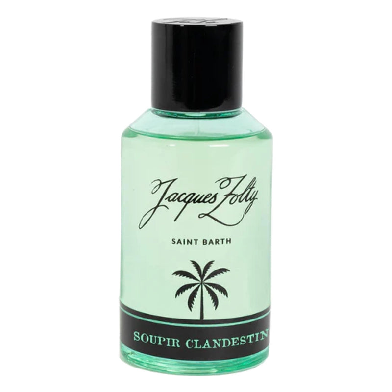 Soupir Clandestin perfume by Jacques Zolty, 3.4 oz bottle, elegant glass container with a sleek design.