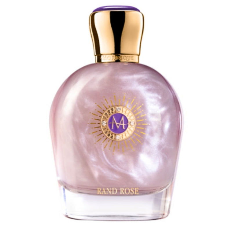 Rand Rose Moresque perfume and cologne bottle with elegant floral design and gold accents, 3.4 oz size.