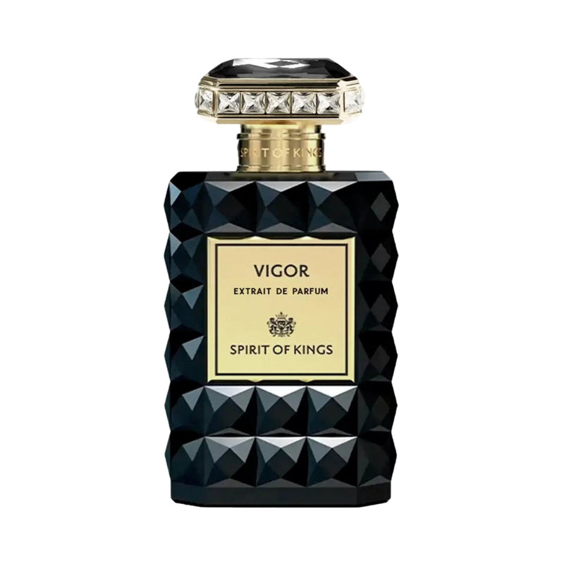 Vigor Spirit Of Kings whiskey bottle from Online Warehouse with distinctive label and dark amber liquid inside.