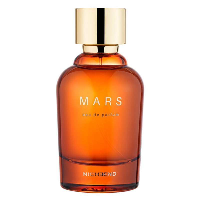 Mars Nicheend perfume bottle from Online Warehouse, 3.4 oz, elegant glass container with a sleek cap and modern design.