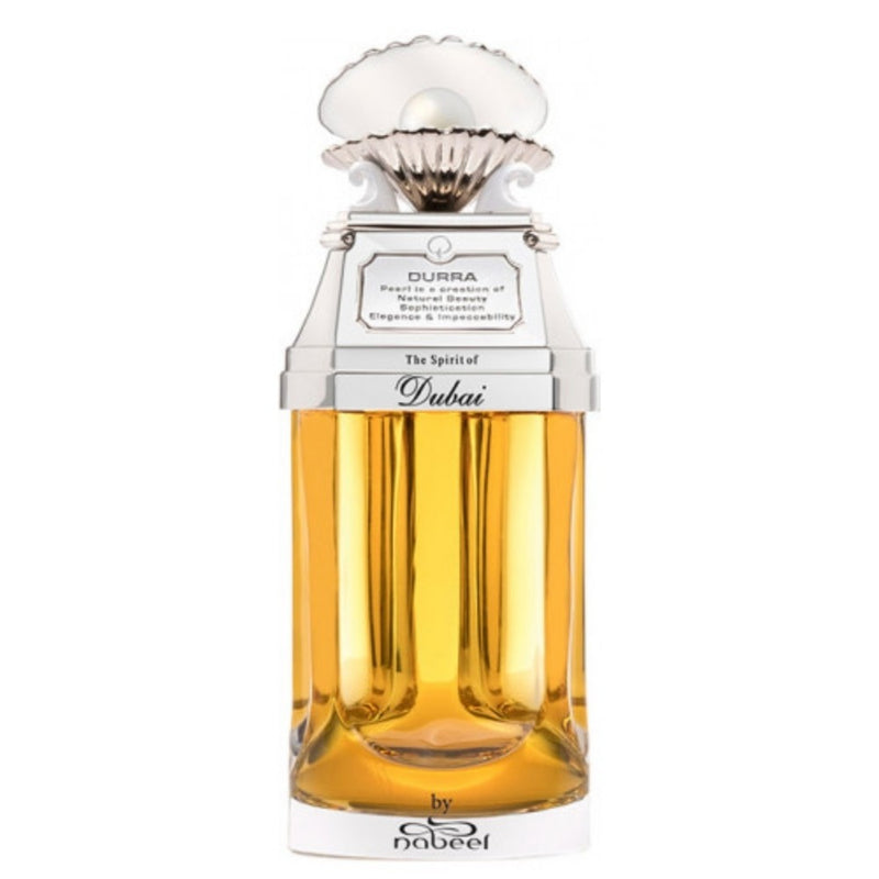 Durra The Spirit of Dubai 3 oz bottle with Dubai-themed label, showcasing a luxurious and elegant design.