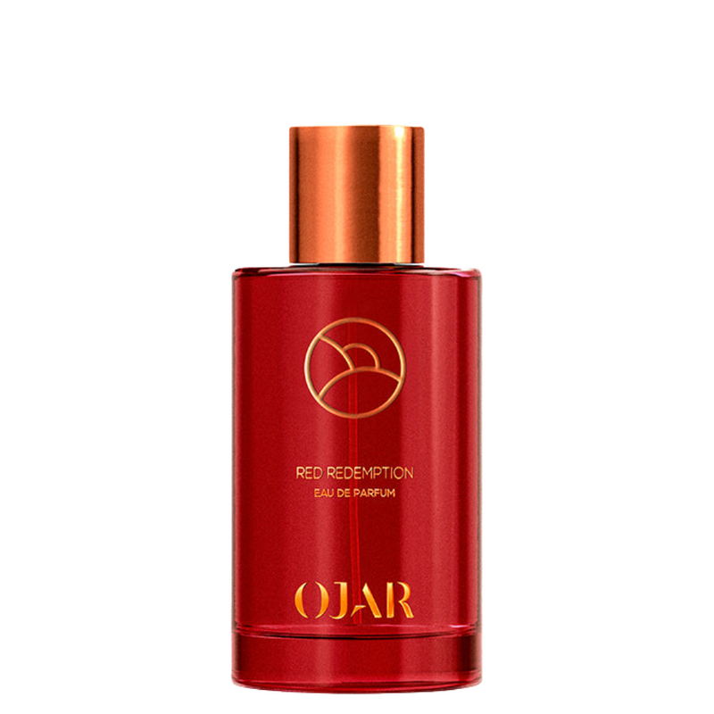 Red Redemption Ojar perfume bottle from Online Warehouse, showcasing the 3.4 oz glass fragrance with a sleek design.