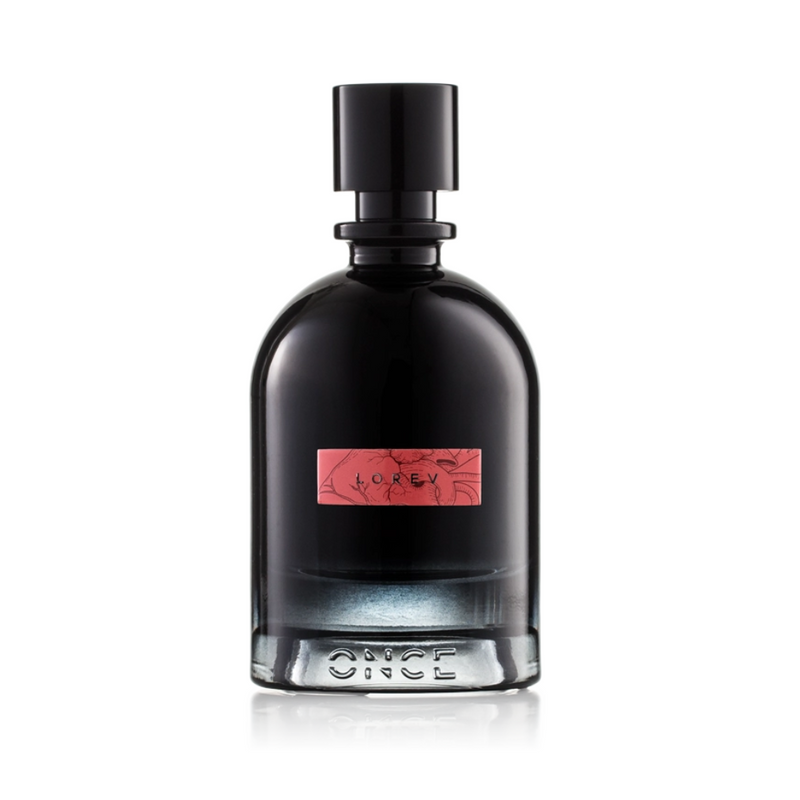 Lorev Once perfume 3.4 oz bottle with elegant packaging, showcasing the luxury fragrance by Online Warehouse.