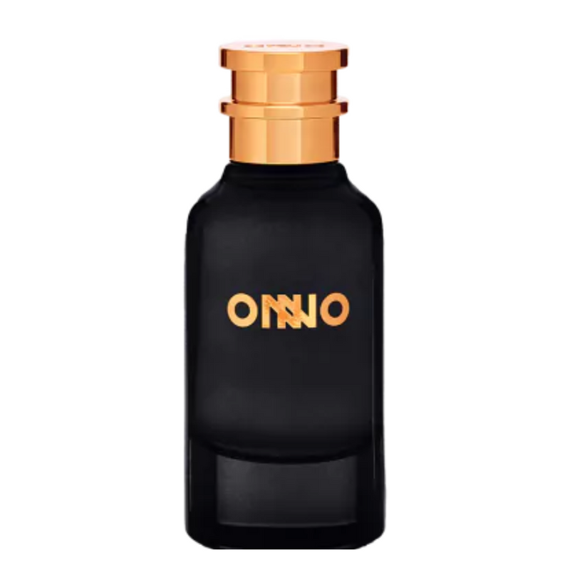 Sinner Onno 3.4 oz perfume bottle by Online Warehouse, sleek glass container with black cap and minimalist design.