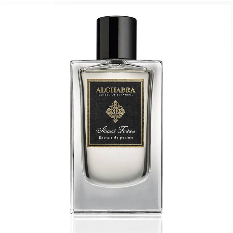 Ancient Fortress Alghabra Perfume 1.7 oz bottle with ornate design, showcasing a luxurious cologne from Alghabra brand.
