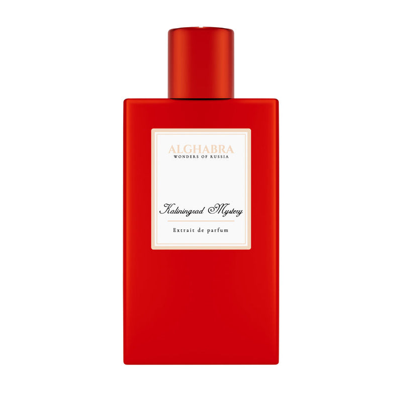 Kaliningrad Mystery Alghabra perfume bottle from Alghabra Parfums, 1.7 oz, with elegant packaging and fragrance details.