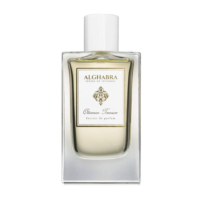 Ottoman Treasure Alghabra Perfume 1.7 oz bottle from Alghabra Parfums, featuring elegant packaging and a classic perfume design.
