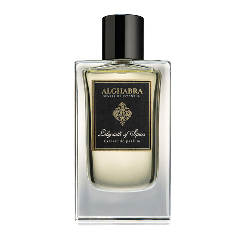 Alghabra Perfume & Cologne from Labyrinth of Spices, 1.7 oz bottle with intricate packaging and spicy fragrance design.