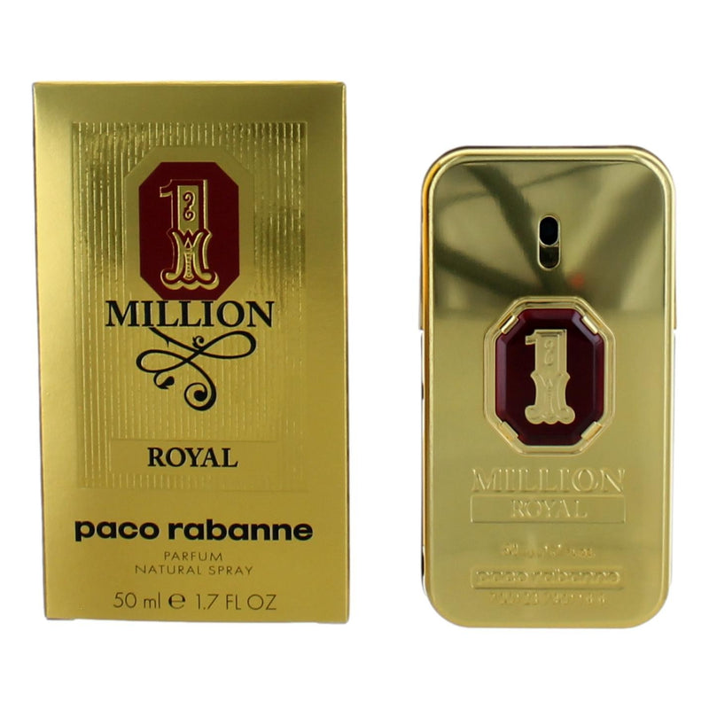 Paco Rabanne 1 Million Royal 1.7 oz men's parfum spray bottle on a neutral background.