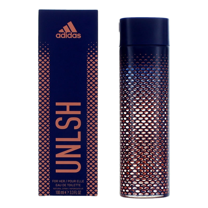 Adidas Sport Unlsh women’s 3.3 oz EDT spray bottle, featuring sleek packaging with the Adidas logo and sporty design.