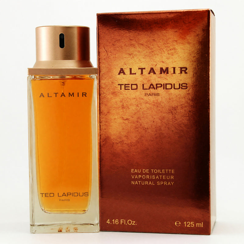 Altamir by Ted Lapidus men's 4.2 oz EDT spray bottle, elegant physical fragrance with sleek design and branding details visible.
