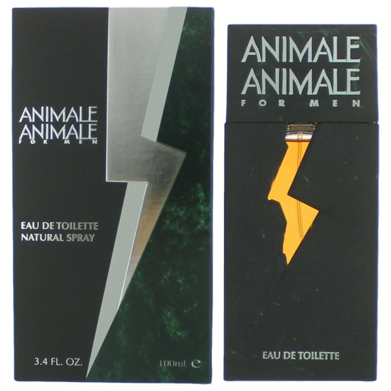 Animale Animale men's 3.4 oz EDT spray bottle, featuring the iconic packaging and branding for a fresh, masculine fragrance.