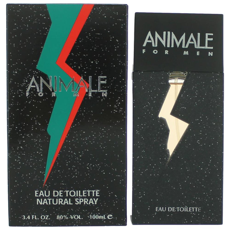 Animale by Animale men's 3.4 oz EDT spray bottle, sleek design with the perfume's branding visible, on a neutral background.