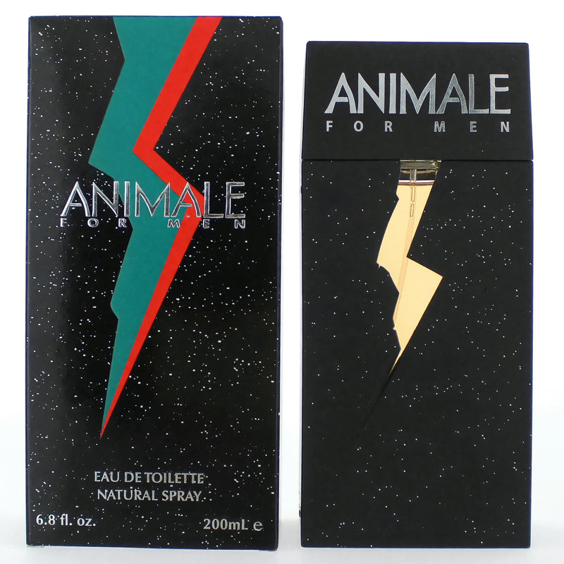 Animale by Animale men's 6.8 oz EDT spray bottle with sleek packaging and spray nozzle, showcasing the fragrance product.