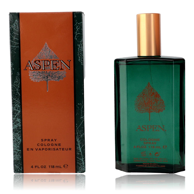 Coty Aspen men's cologne spray in 4 oz bottle, featuring a sleek design for a fresh, masculine fragrance.