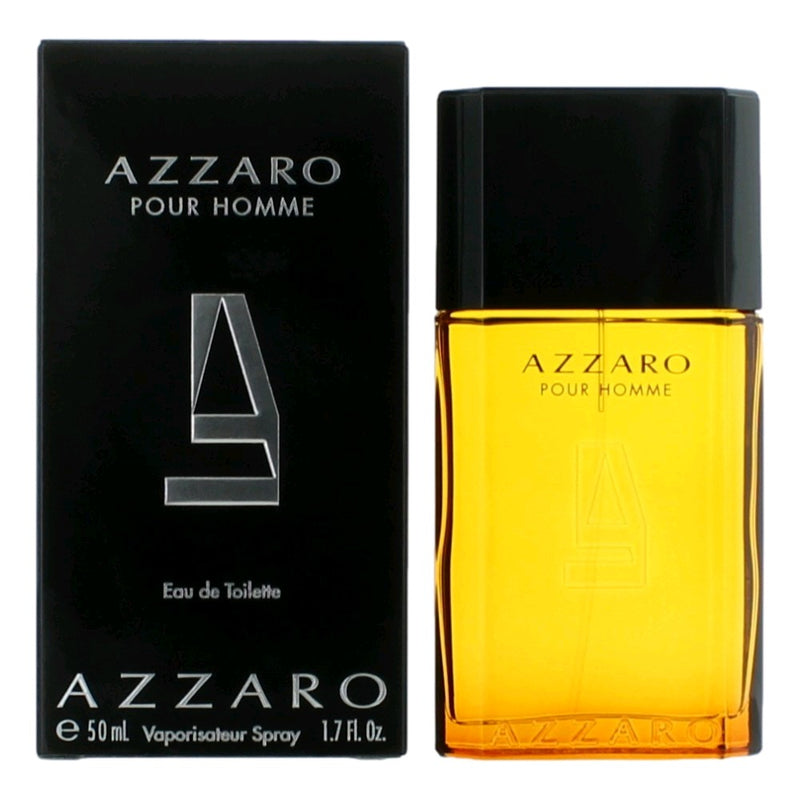 Azzaro by Azzaro men's 1.7 oz EDT spray bottle with sleek packaging, ready for use.