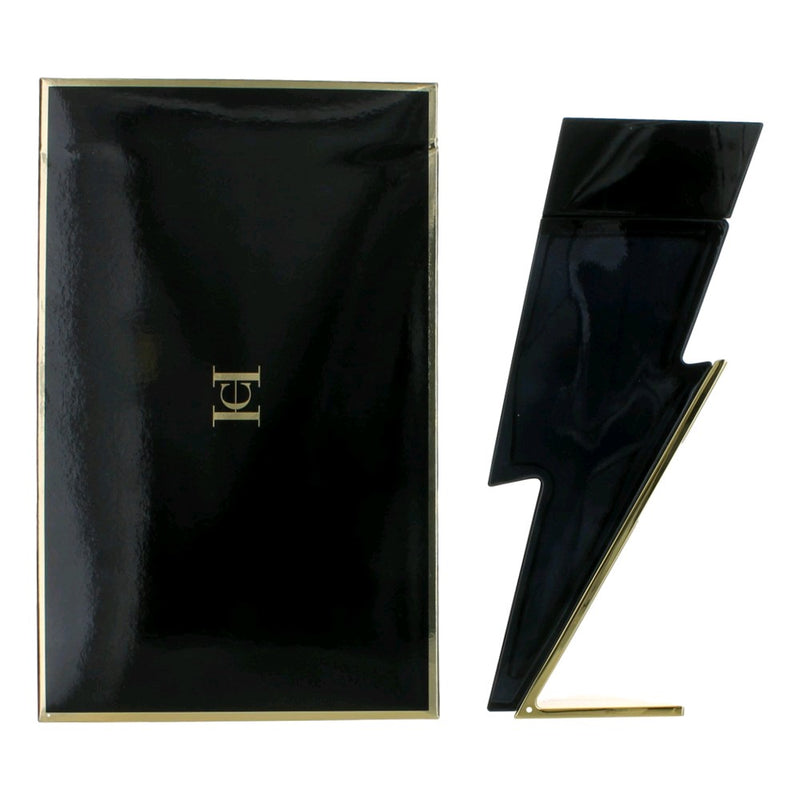 Carolina Herrera Bad Boy 5.1 oz men's EDT spray bottle with sleek black and silver packaging.