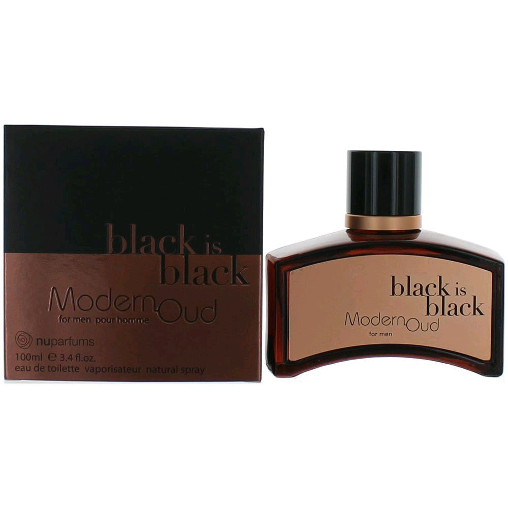 Black is Black Modern Oud NuParfums 3.4 oz EDT Spray Men - Pertinacia Perfume