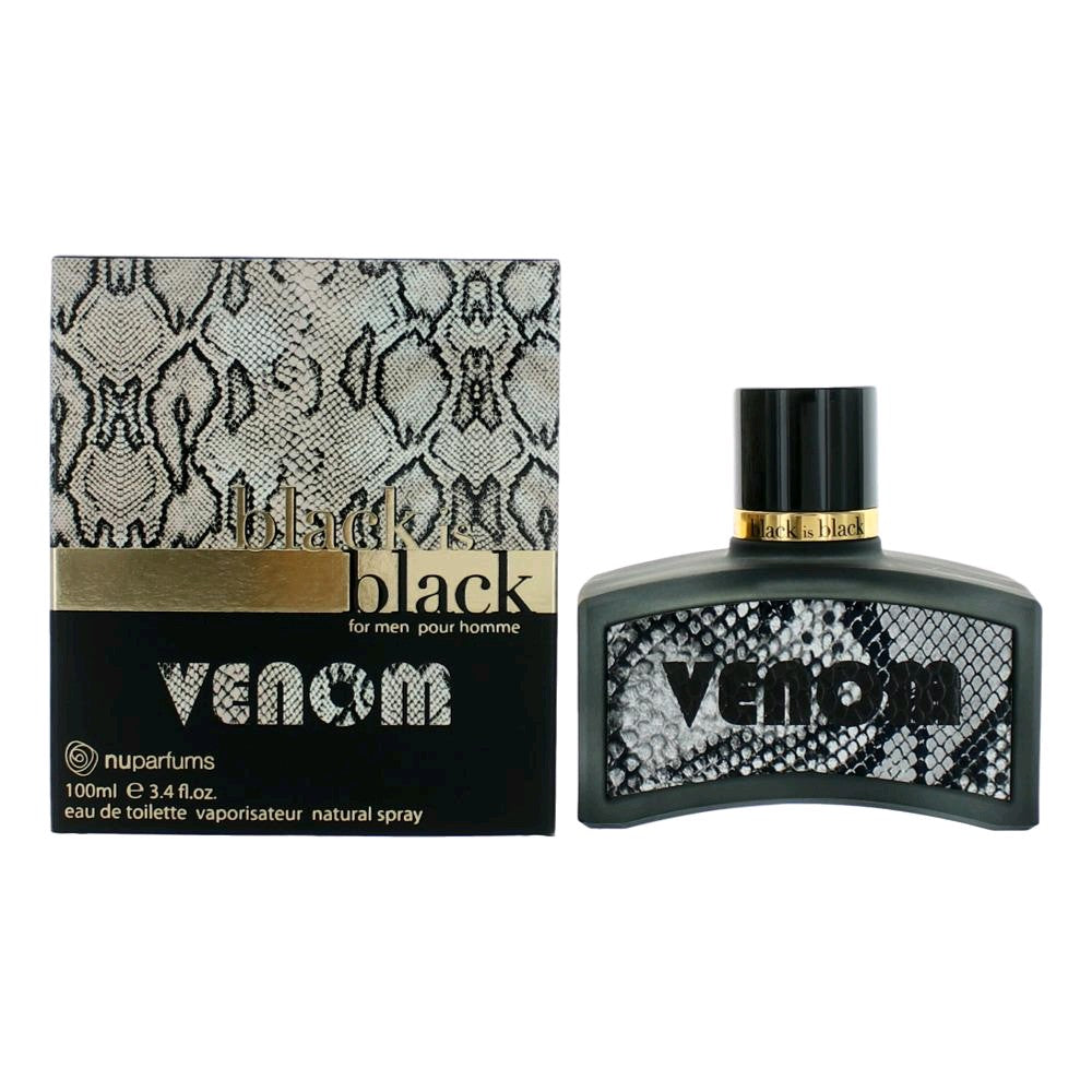 Black is Black Venom NuParfums 3.4 oz EDT Spray Men - Pertinacia Perfume