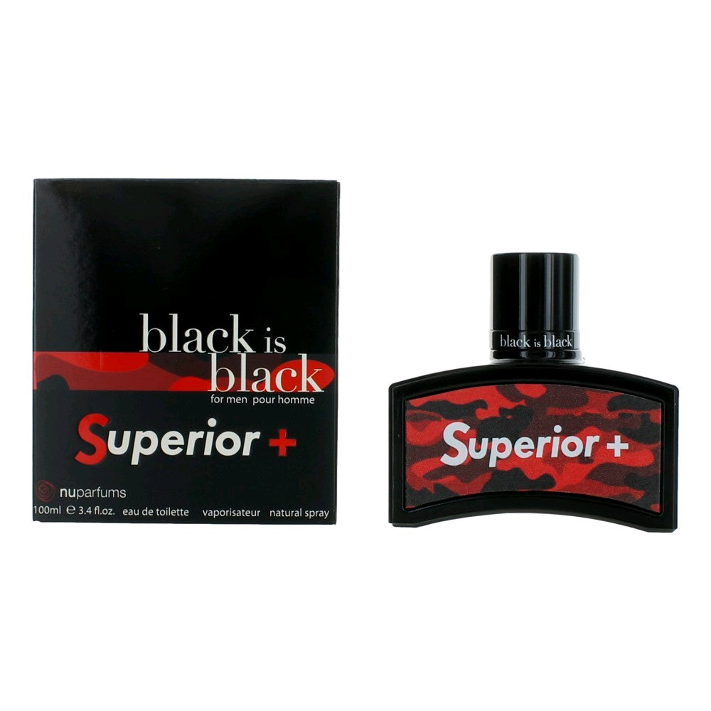 Black is Black Superior Nu Parfumes 3.4 oz EDT Spray Men - Pertinacia Perfume