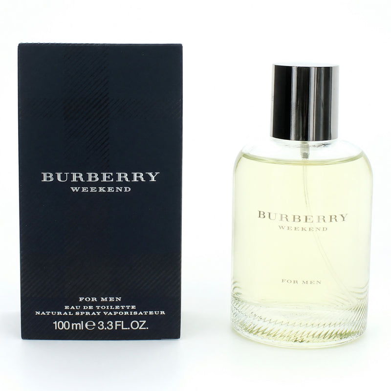 Burberry Weekend for Men 3.3 oz EDT spray bottle with sleek design and branding visible in the image.