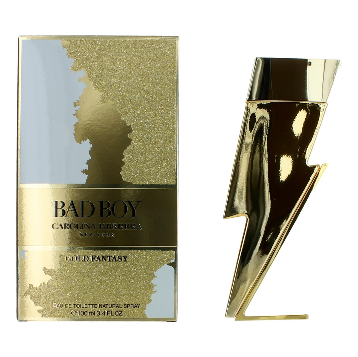 Bad Boy Gold Fantasy Carolina Herrera 3.4 oz EDT Spray Men - Pertinacia Perfume