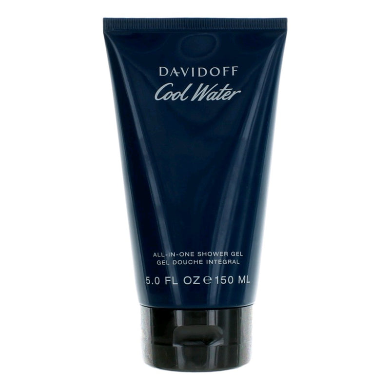 Davidoff Cool Water men's shower gel, 5 oz bottle, featuring sleek packaging and fresh, aquatic scent for daily use.