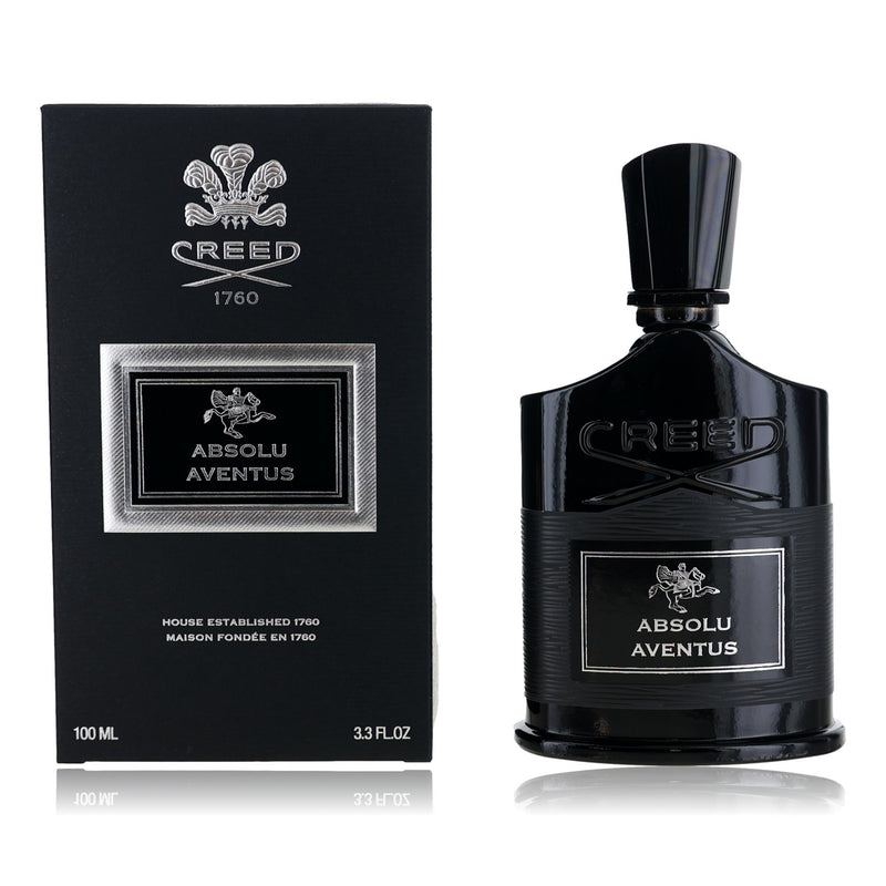 Creed Absolu Aventus 3.3 oz men's EDP spray bottle with sleek packaging and spray nozzle.