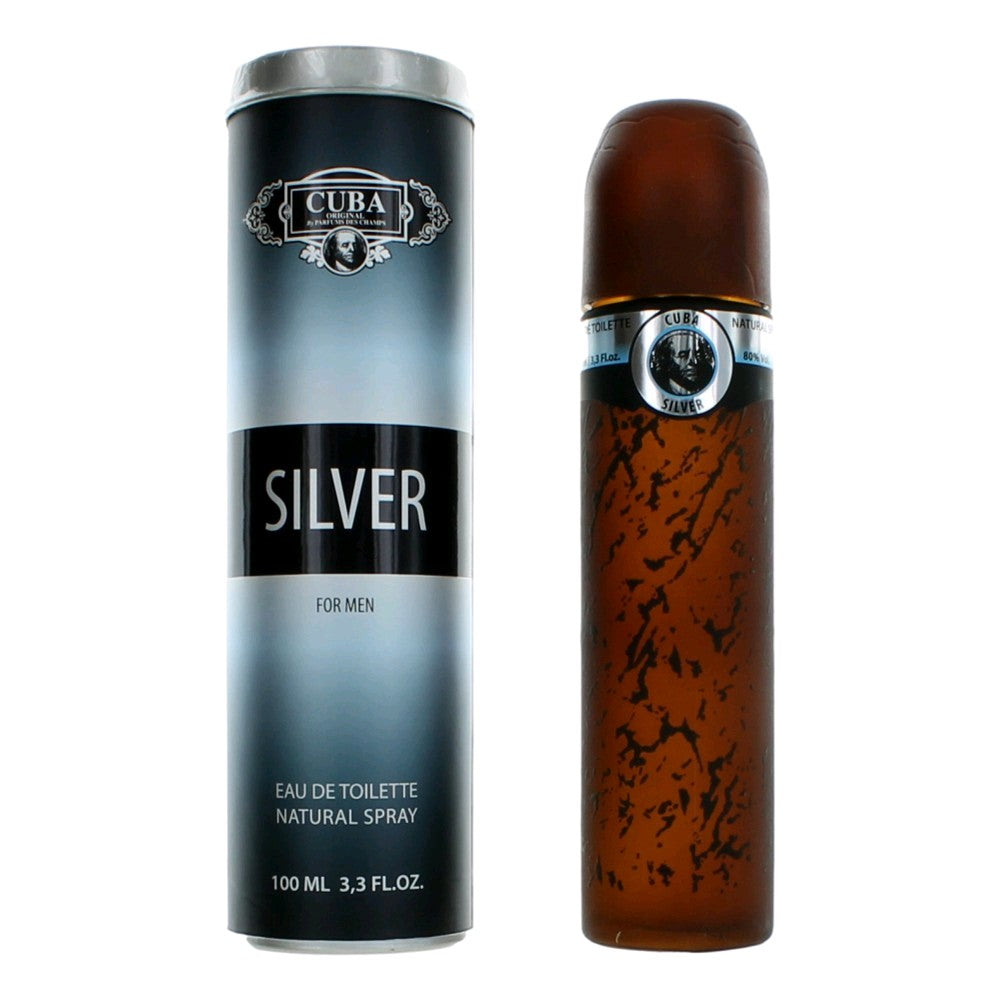 Cuba Silver Cuba 3.4 oz EDT Spray Men - Pertinacia Perfume