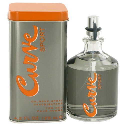Liz Claiborne Curve Sport men's cologne spray bottle, 4.2 oz, with sleek design and sporty packaging.