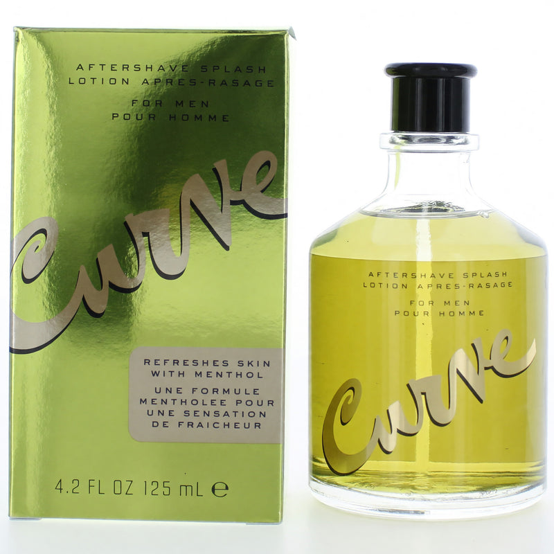 Curve by Liz Claiborne men's 4.2 oz after shave splash bottle, featuring the classic packaging and branding.