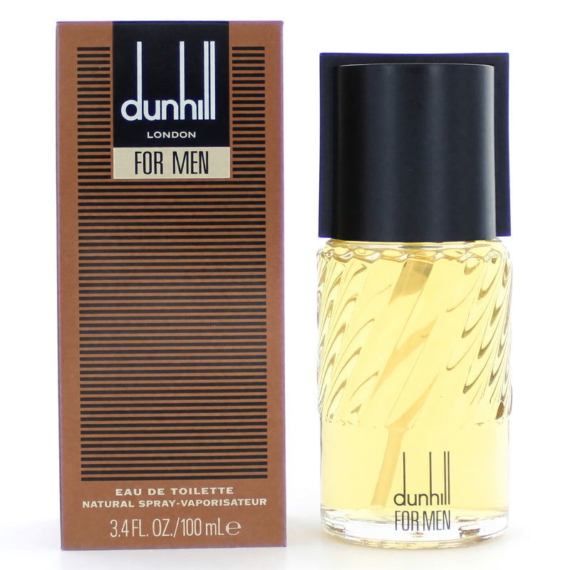 Alfred Dunhill For Men 3.4 oz EDT spray bottle, sleek design with silver cap, for men’s fresh and sophisticated scent.