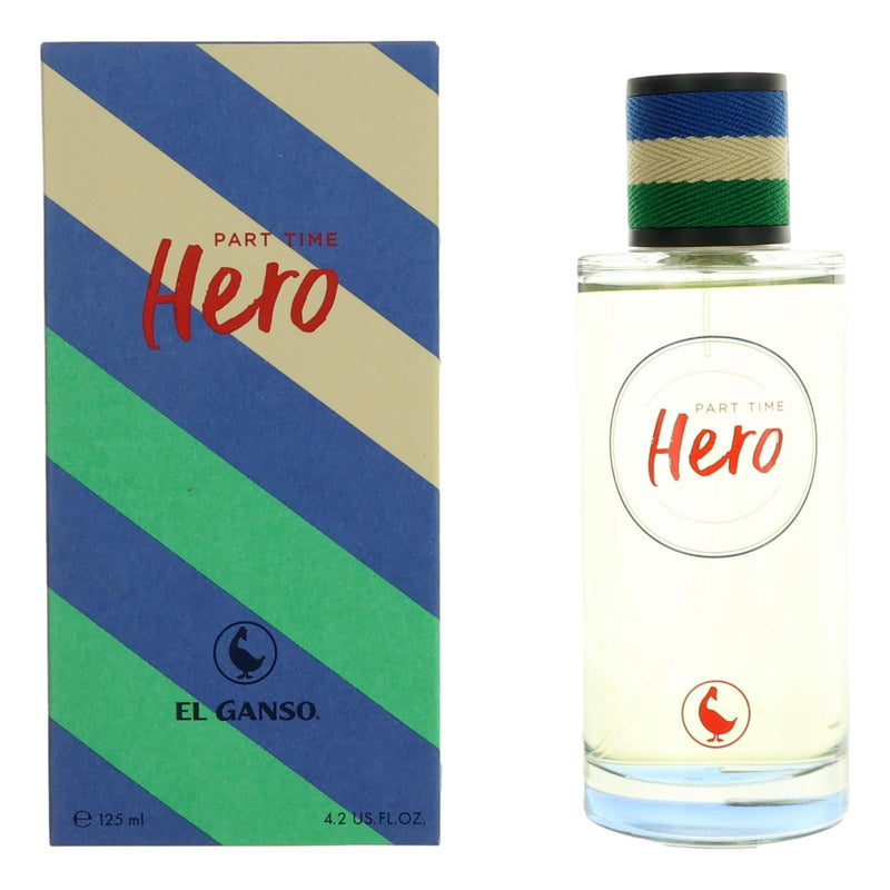El Ganso Part Time Hero men's 4.2 oz EDT spray bottle, featuring sleek packaging and branding details.