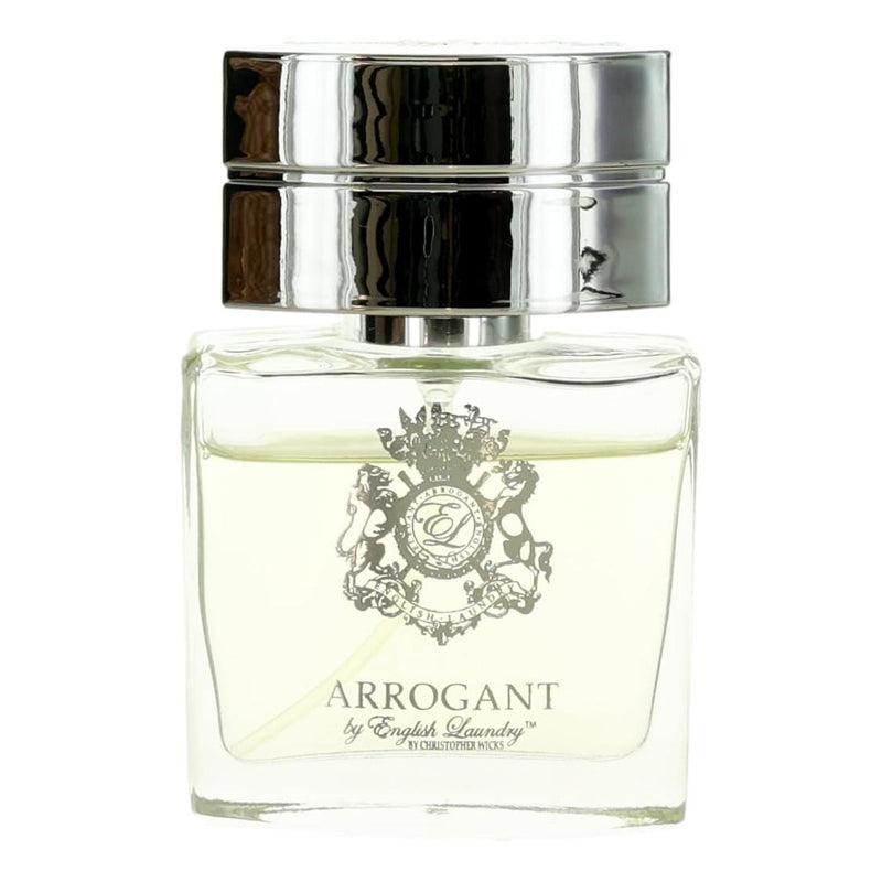 English Laundry Arrogant 0.68 oz men's EDT spray bottle, unboxed, with the fragrance visible in the image.