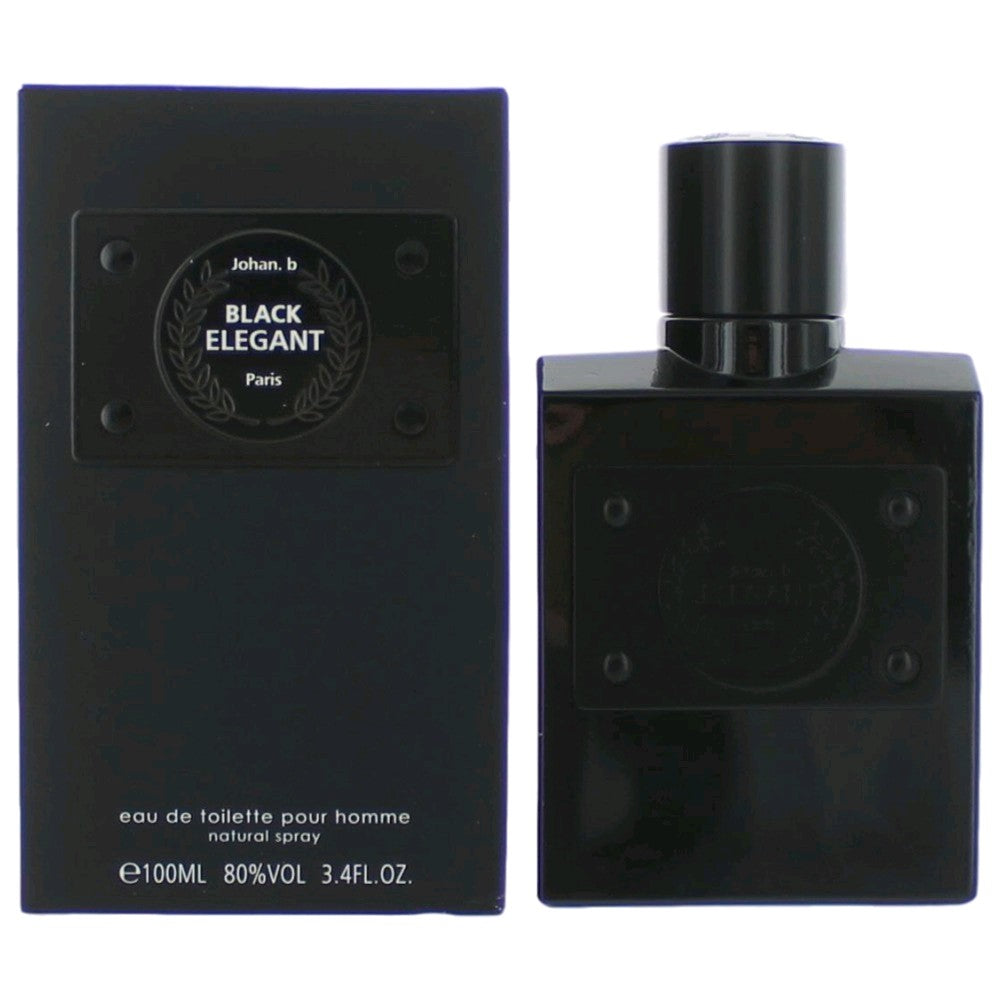 Black Elegant Johan.b 3.4 oz EDT Spray Men - Pertinacia Perfume