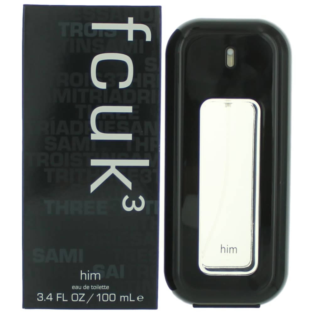 FCUK 3 French Connection 3.4 oz EDT Spray Men - Pertinacia Perfume
