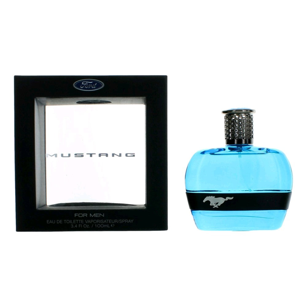 Mustang Blue Mustang 3.4 oz EDT Spray Men - Pertinacia Perfume