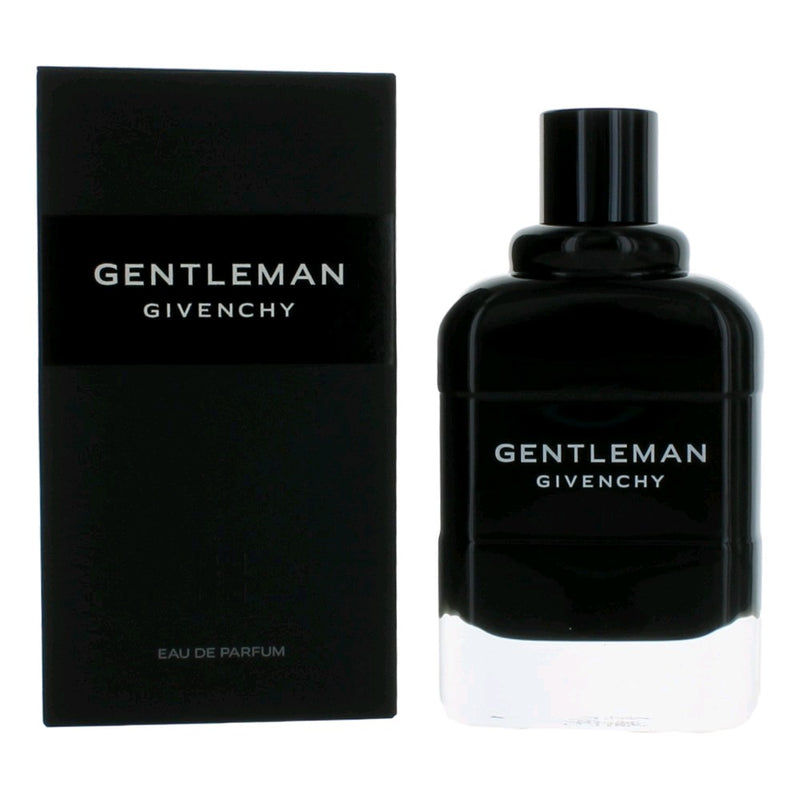 Givenchy Gentleman 3.3 oz men's Eau de Parfum spray bottle, sleek design, with the fragrance label visible.