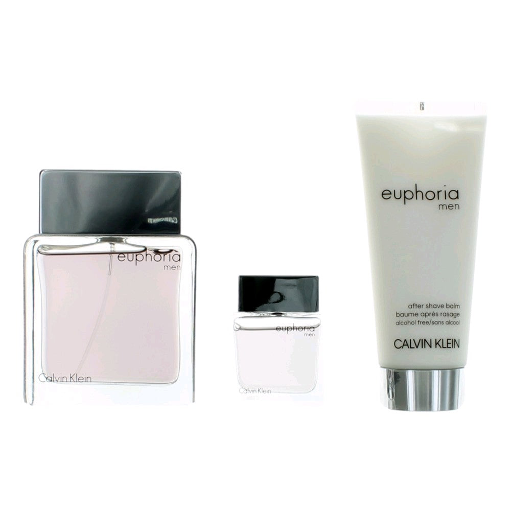 Euphoria Calvin Klein 3 Piece Gift Set Men - Pertinacia Perfume
