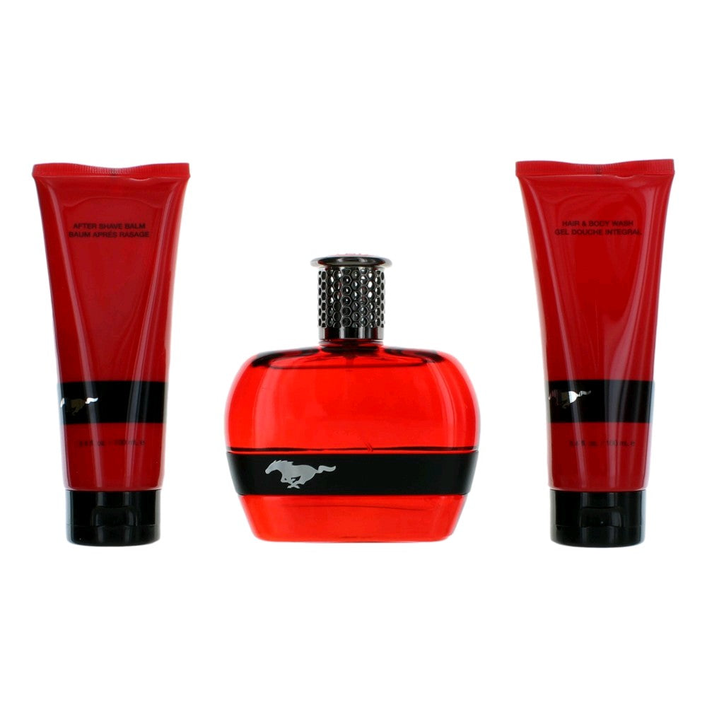 Mustang Red Mustang 3 Piece Gift Set Men - Pertinacia Perfume