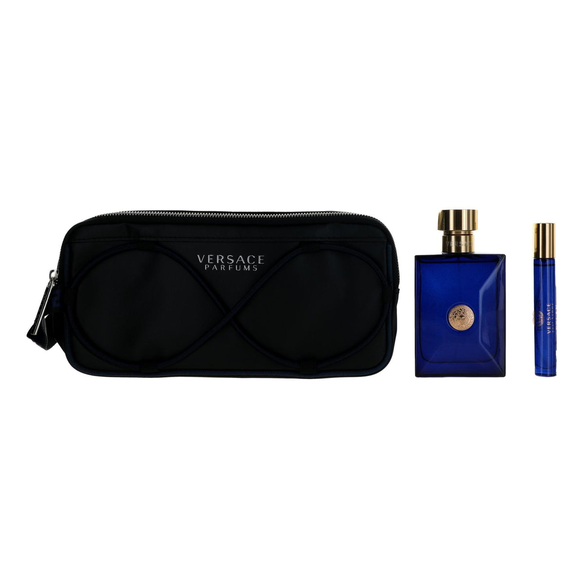 Versace Pour Homme Dylan Blue Versace 3 Piece Gift Set men with Pouch - Pertinacia Perfume