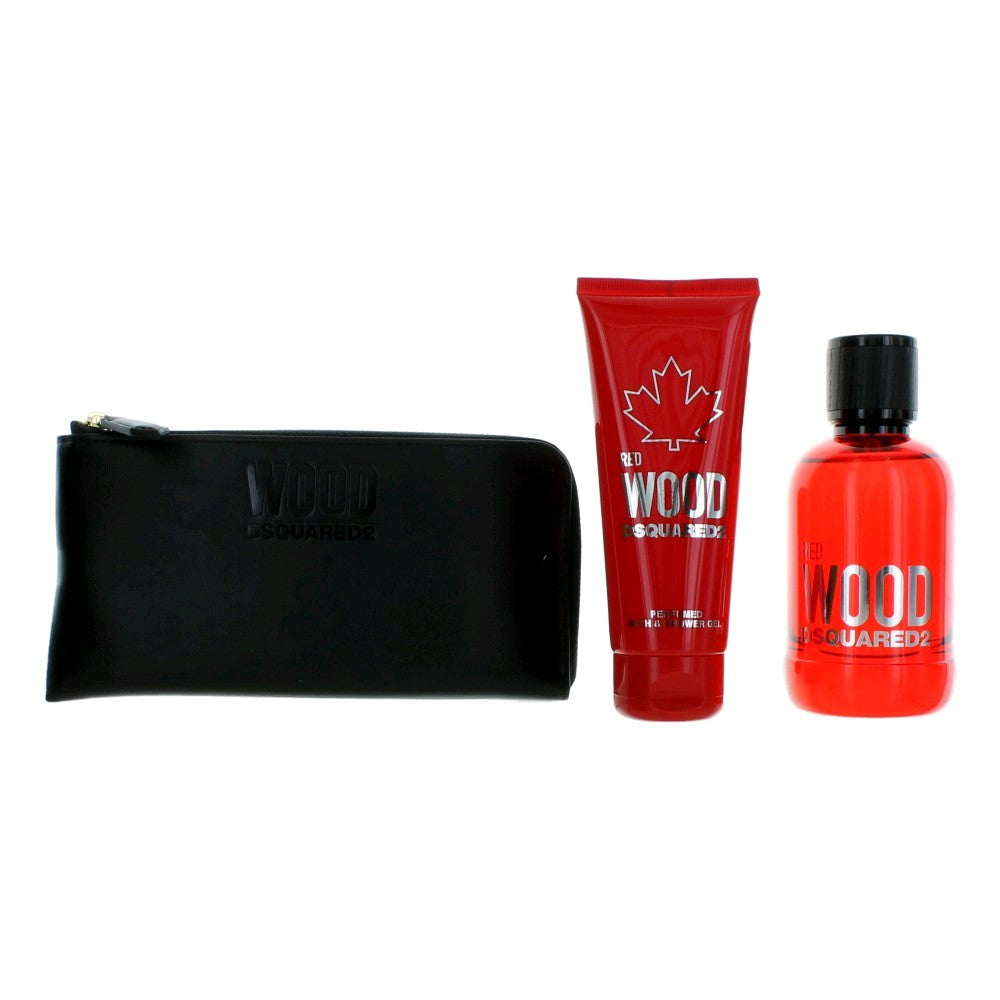 Red Wood Dsquared2 3 Piece Gift Set Women - Pertinacia Perfume