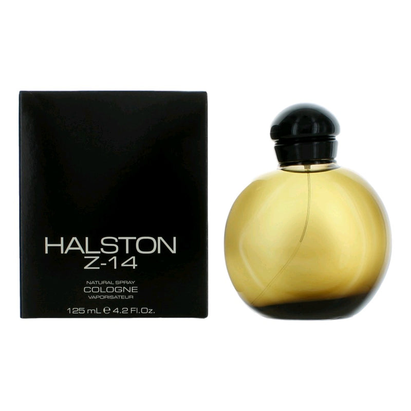 Halston Z-14 by Halston men's 4.2 oz cologne spray bottle with sleek design and branding visible.