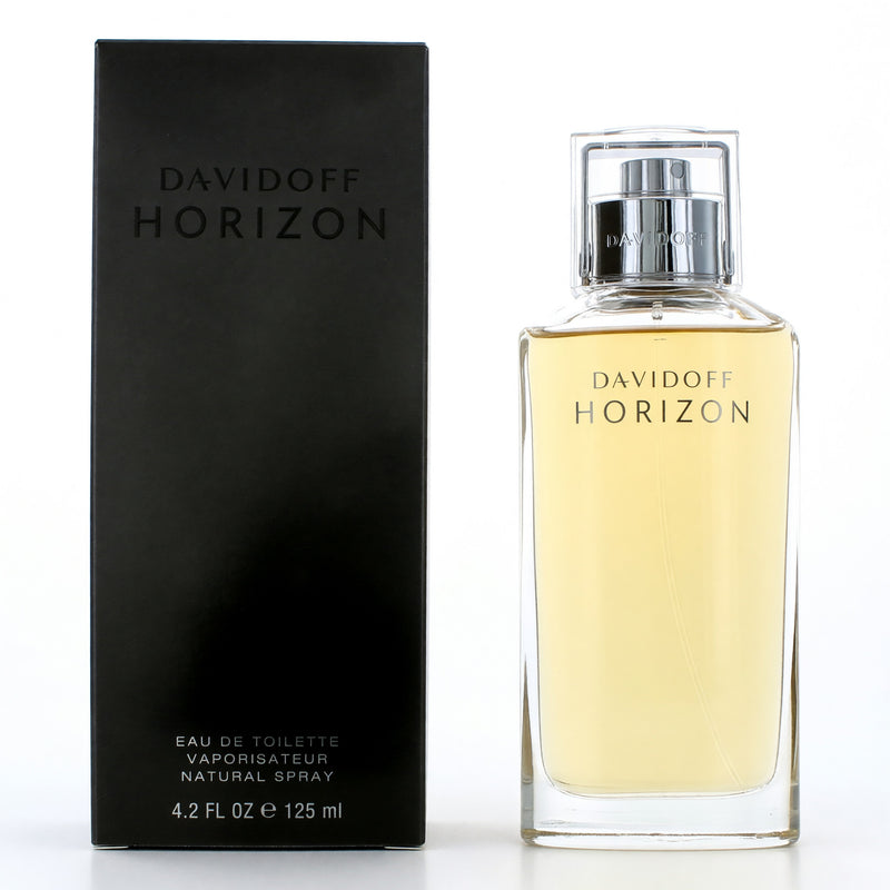 Horizon by Davidoff men's 4.2 oz EDT spray bottle with sleek packaging, showcasing the fragrance product.