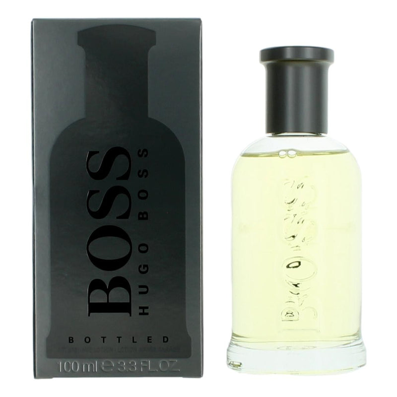 Hugo No. 6 by Hugo Boss men's after shave bottle, 3.4 oz, with sleek black and silver design and Hugo Boss branding.