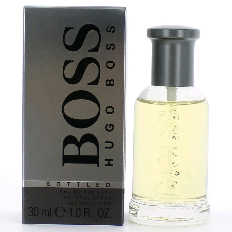 Hugo No. 6 by Hugo Boss men's 1 oz EDT spray bottle, sleek glass container with black cap and Hugo Boss branding.