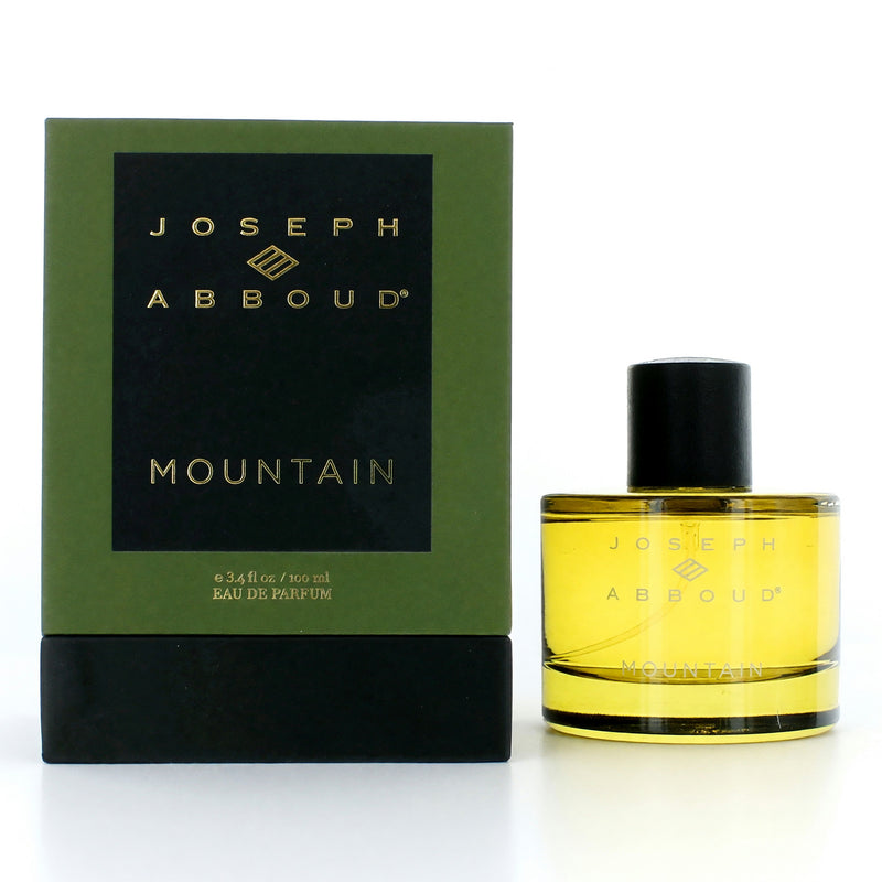 Joseph Abboud Mountain 3.4 oz men's Eau de Parfum spray with sleek bottle design.