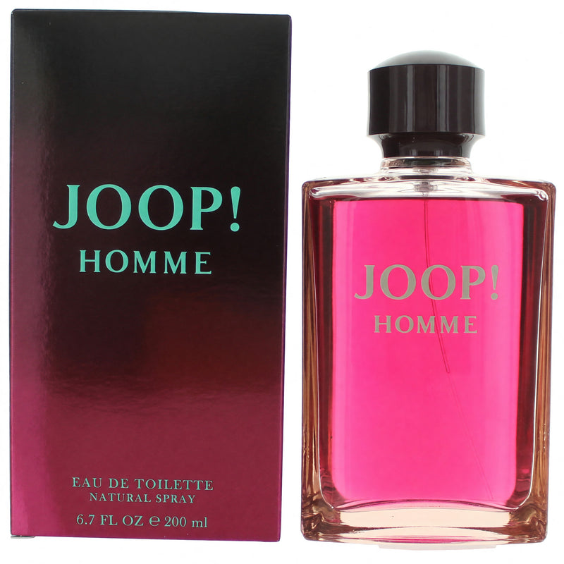 Joop! men's 6.7 oz EDT spray bottle with sleek design, showcasing the Joop! brand packaging and spray nozzle.