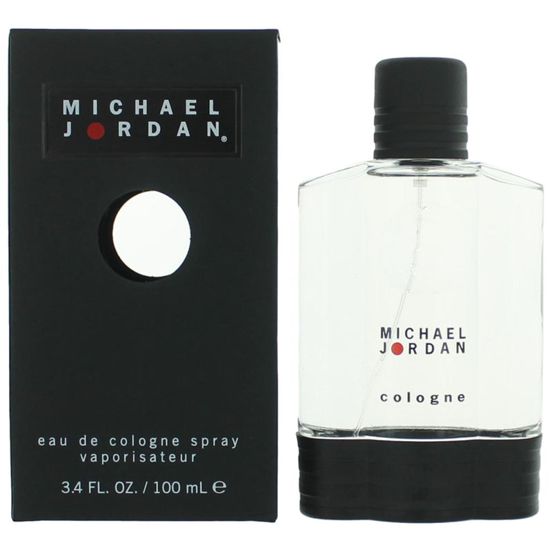 Michael Jordan Eau De Cologne spray for men, 3.4 oz bottle, featuring the brand's signature design and packaging.