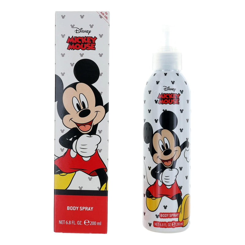 Disney Mickey Mouse 6.8 oz kids' body spray featuring Mickey Mouse character in a playful design.